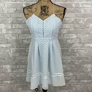 Topshop Textured Fit & Flare Mini Dress
